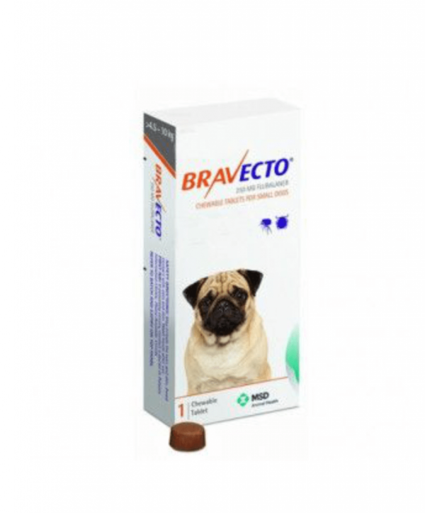 COMPRIMIDO BRAVECTO 4,5 a 10 Kg.