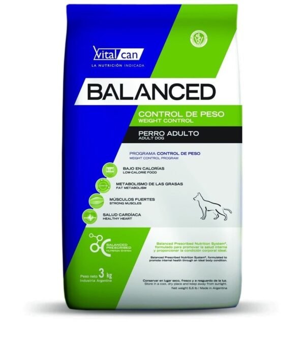VITALCAN BALANCED PERRO CONTROL PESO ALL AGE